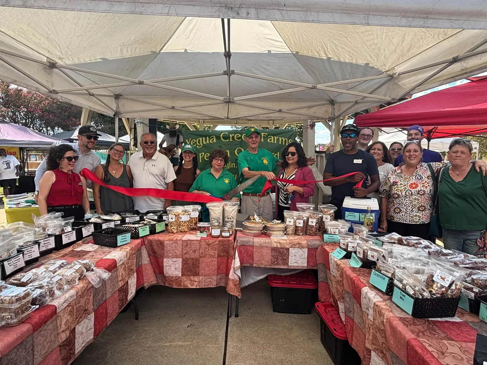 Yegua Creek farmers market stand